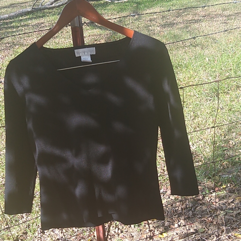 Ribbed 3/4 sleeve  Top work wear size small
